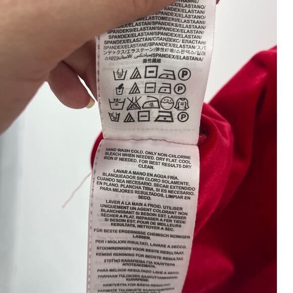 Guess Velvet Bustier Top Sz S Red Holiday Peplum Holiday Y2K Glam Corset Party - Picture 11 of 11